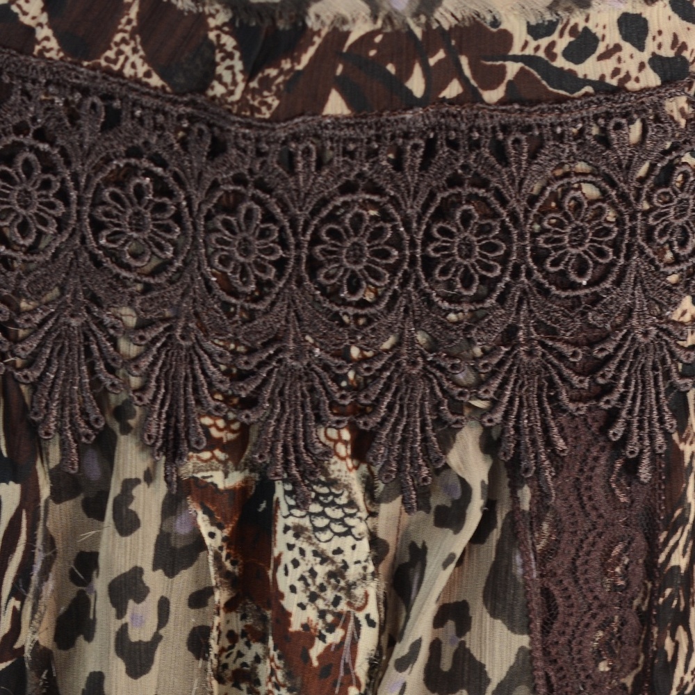 Animal Print Lace insets skirt SZ L